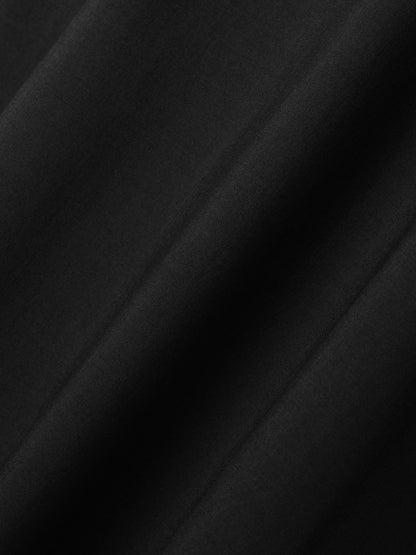 Essentials Cotton Wool Oxford Classic Short Sleeve Shirt Off Black