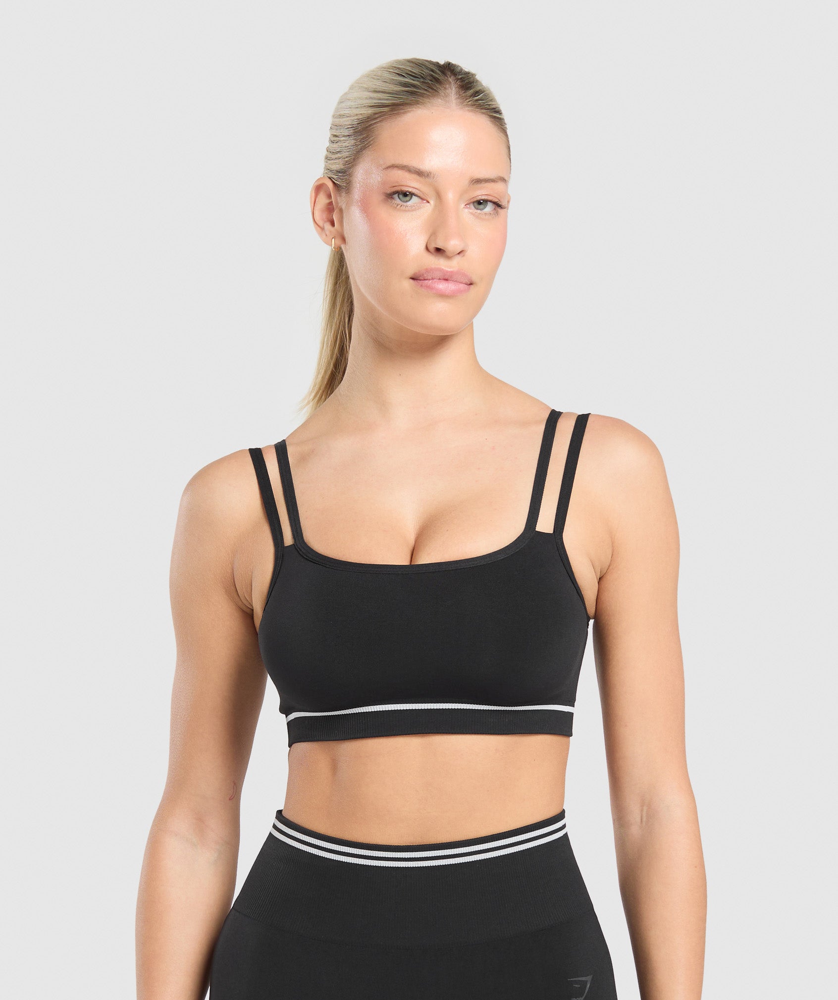 Women's Gymshark Contrast Seamless Sports Bra Black