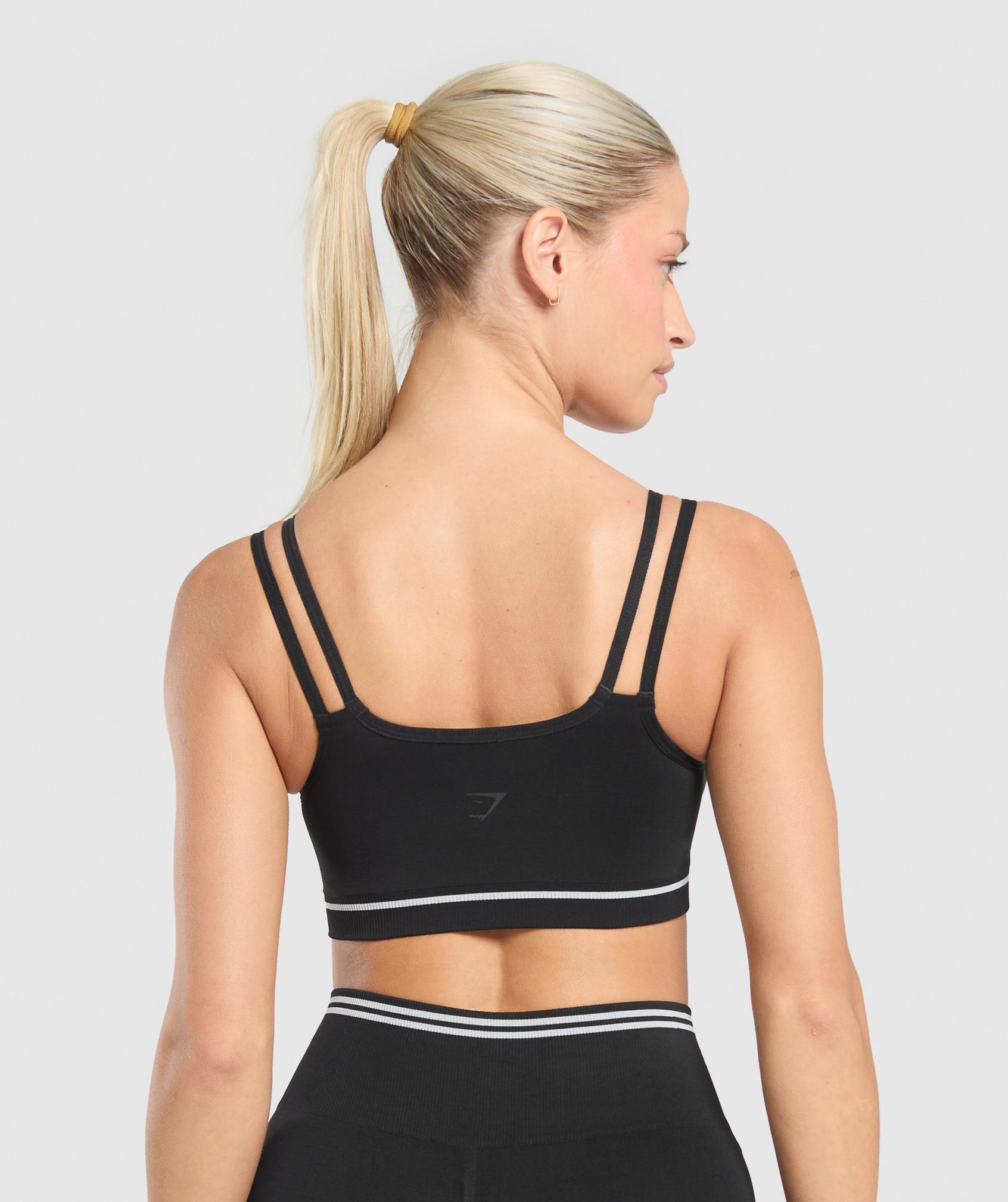 Women's Gymshark Contrast Seamless Sports Bra Black
