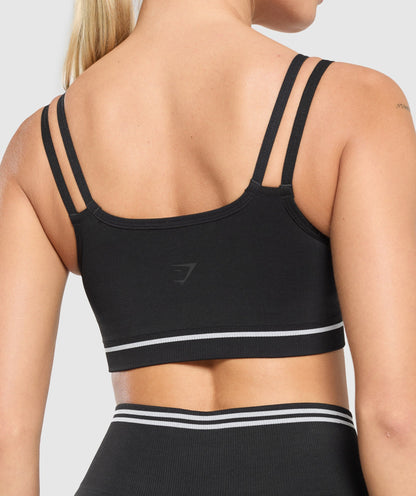 Women's Gymshark Contrast Seamless Sports Bra Black