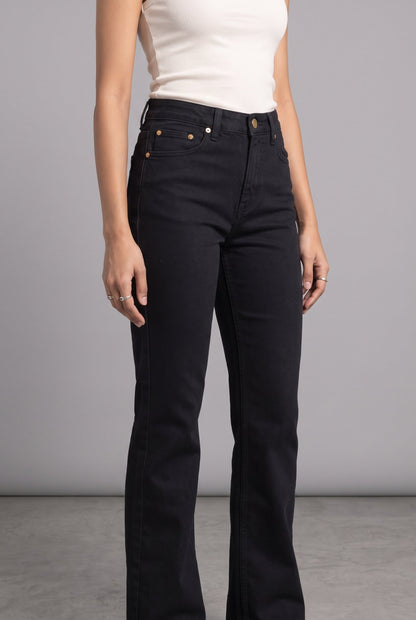 BOOTLEG DENIM BLACK WOMEN'S JEANS