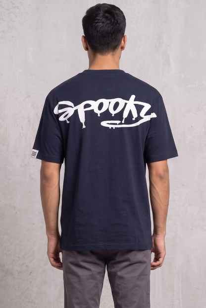 MIDNIGHT SPOOKY NAVY MEN’S OVERSIZED T-SHIRT