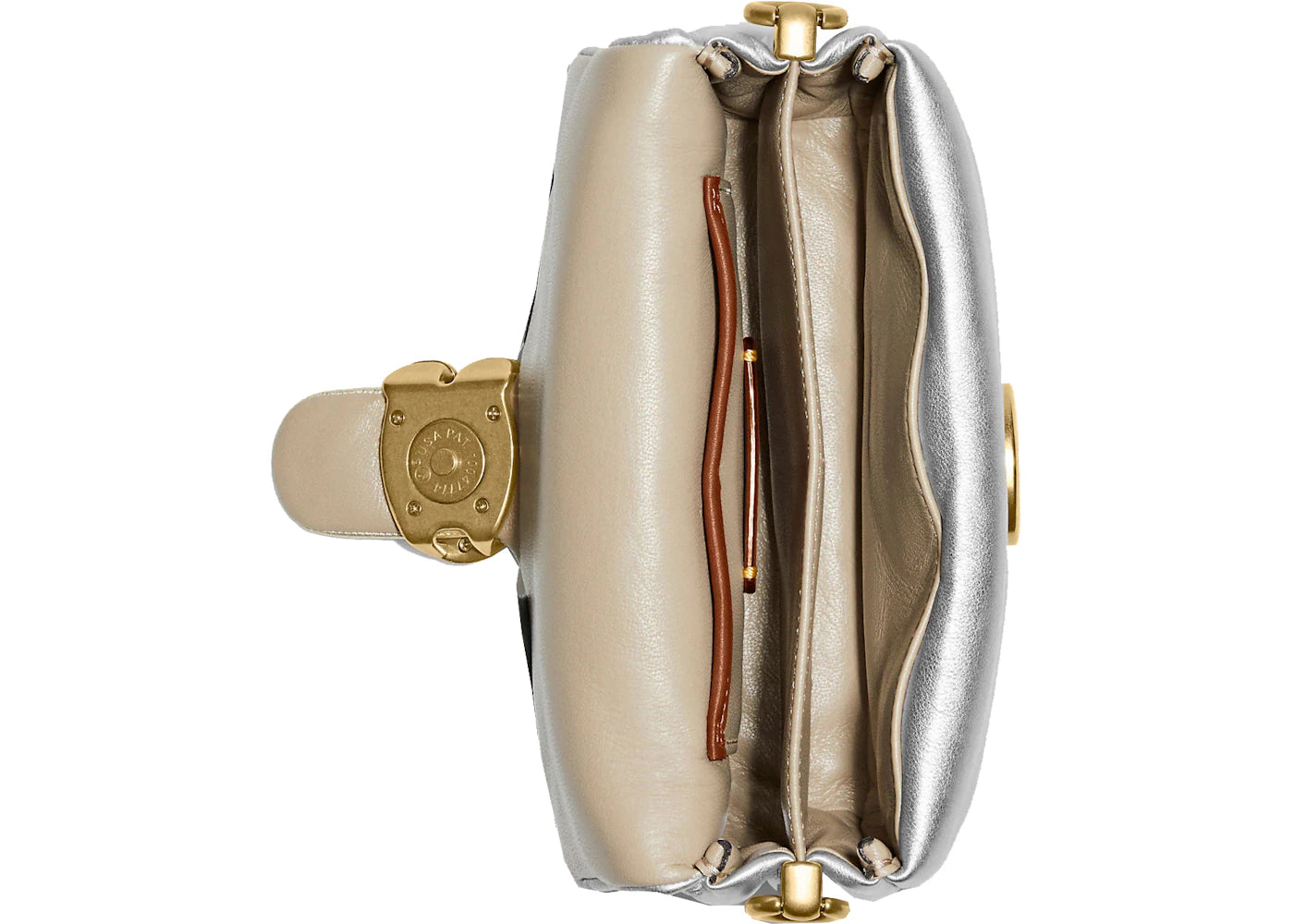 Coach Pillow Tabby Shoulder Bag 18 Metallic Silver