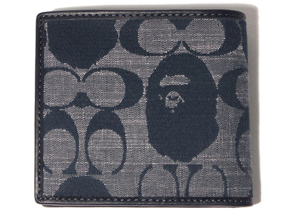 Coach X Bape Coin Wallet Navy