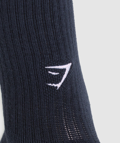 Women's Gymshark Collegiate Crew Socks 3Pk White