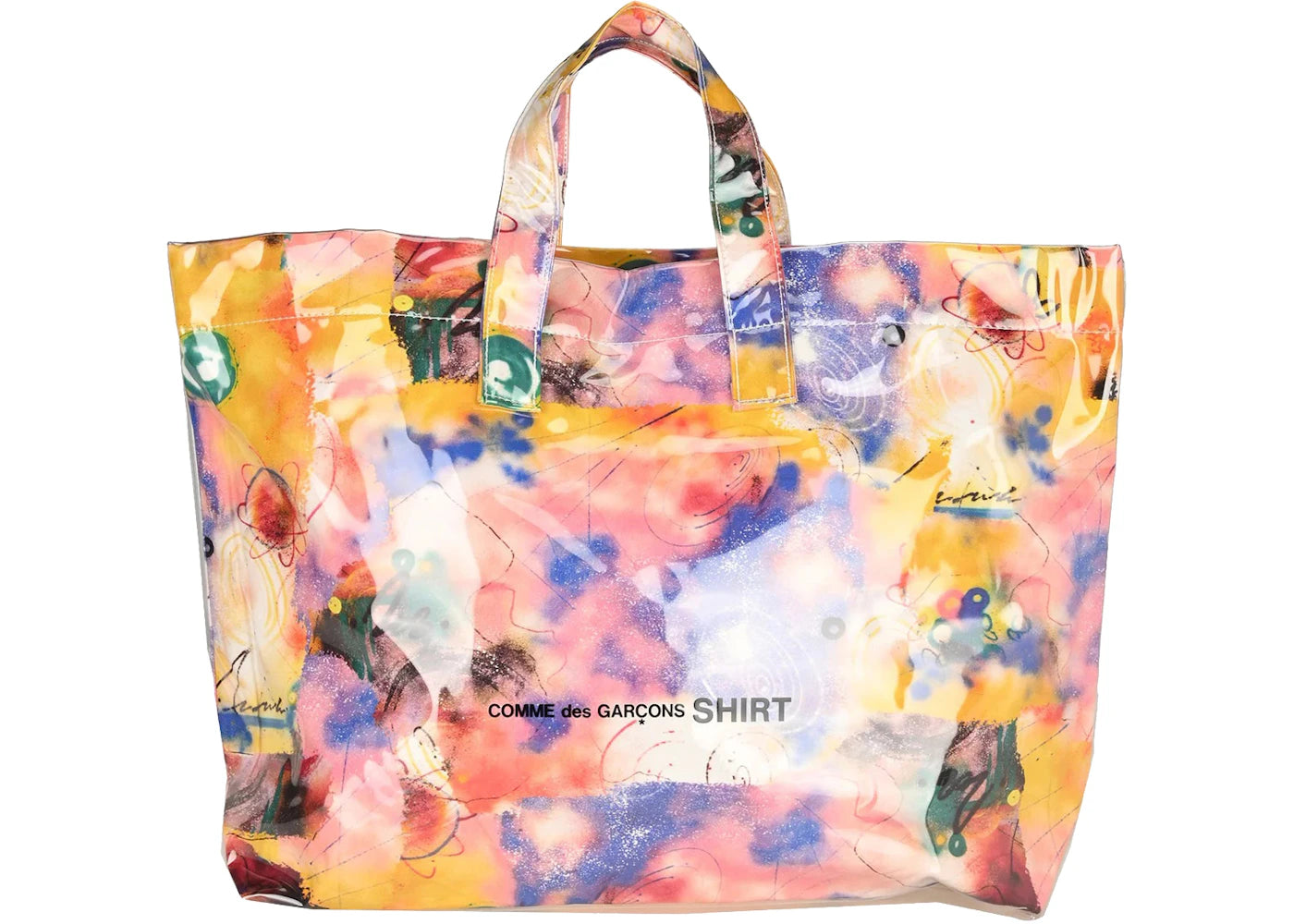 Comme Des Garcons Floral Print Tote Bag Multicolor