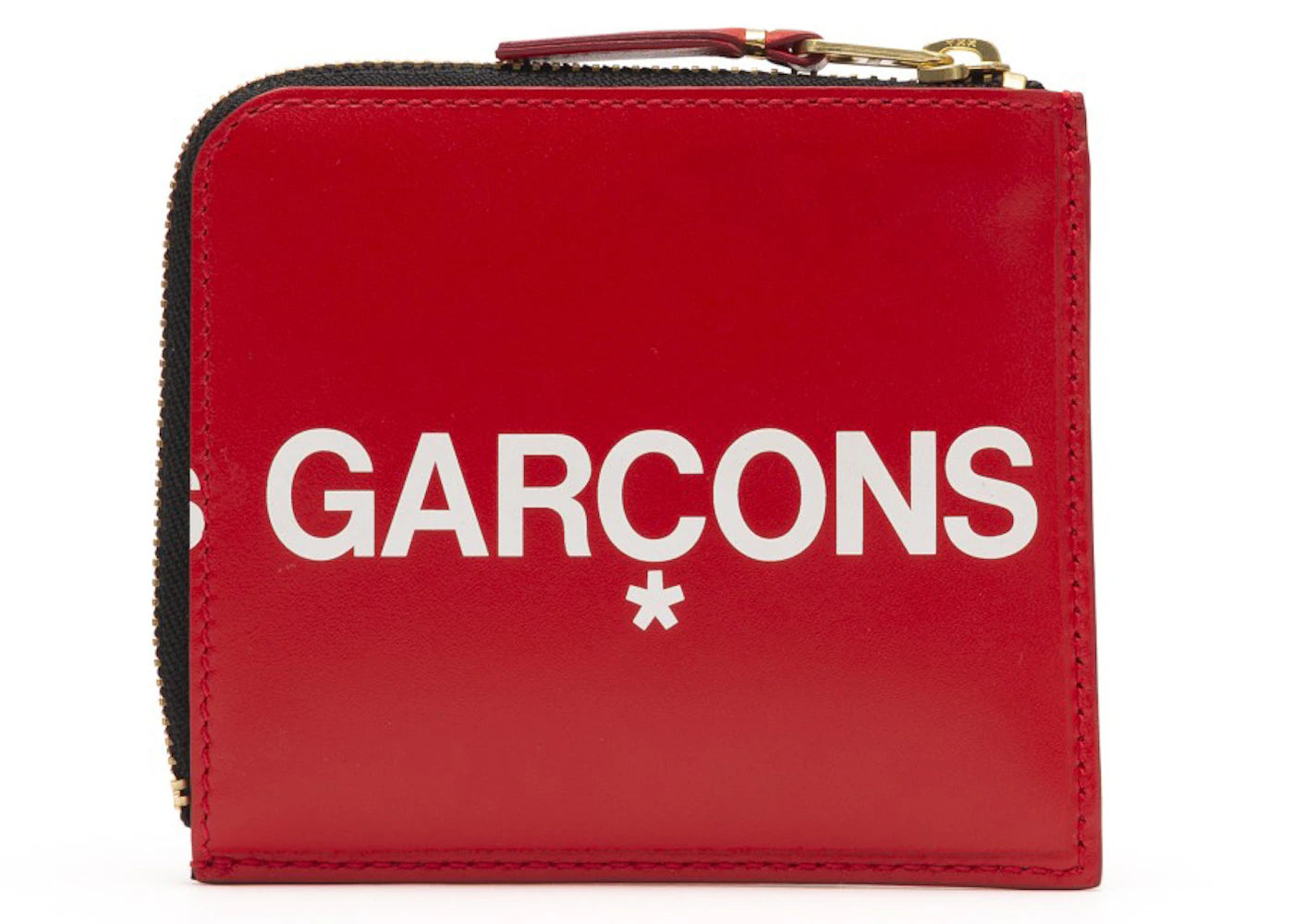 Comme Des Garcons Sa3100Hl Huge Logo Wallet Red