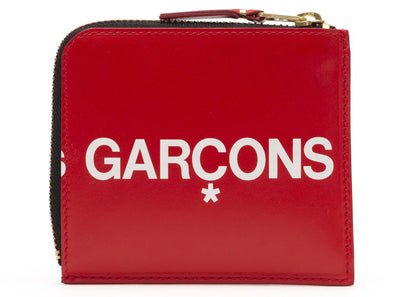 Comme Des Garcons Sa3100Hl Huge Logo Wallet Red