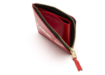 Comme Des Garcons Sa3100Hl Huge Logo Wallet Red
