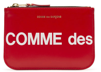 Comme Des Garcons Sa8100Hl Huge Logo Wallet Red