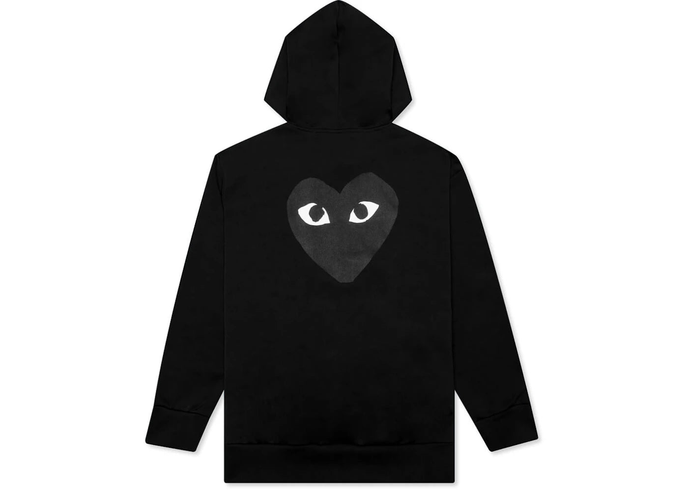 comme des garcons play big black heart zip up hoodie black
