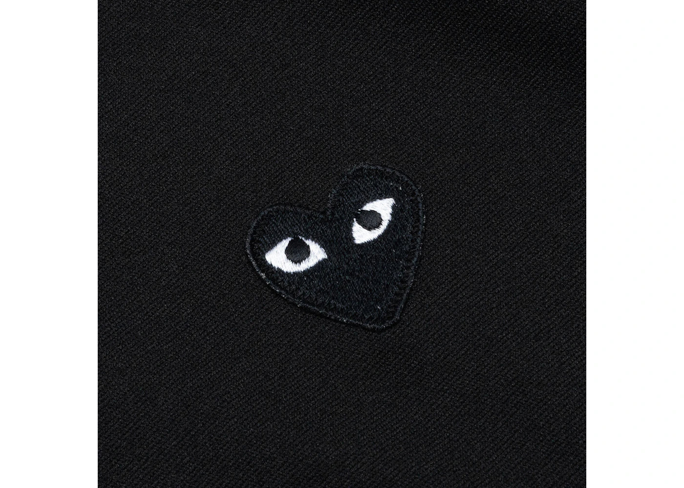 comme des garcons play big black heart zip up hoodie black