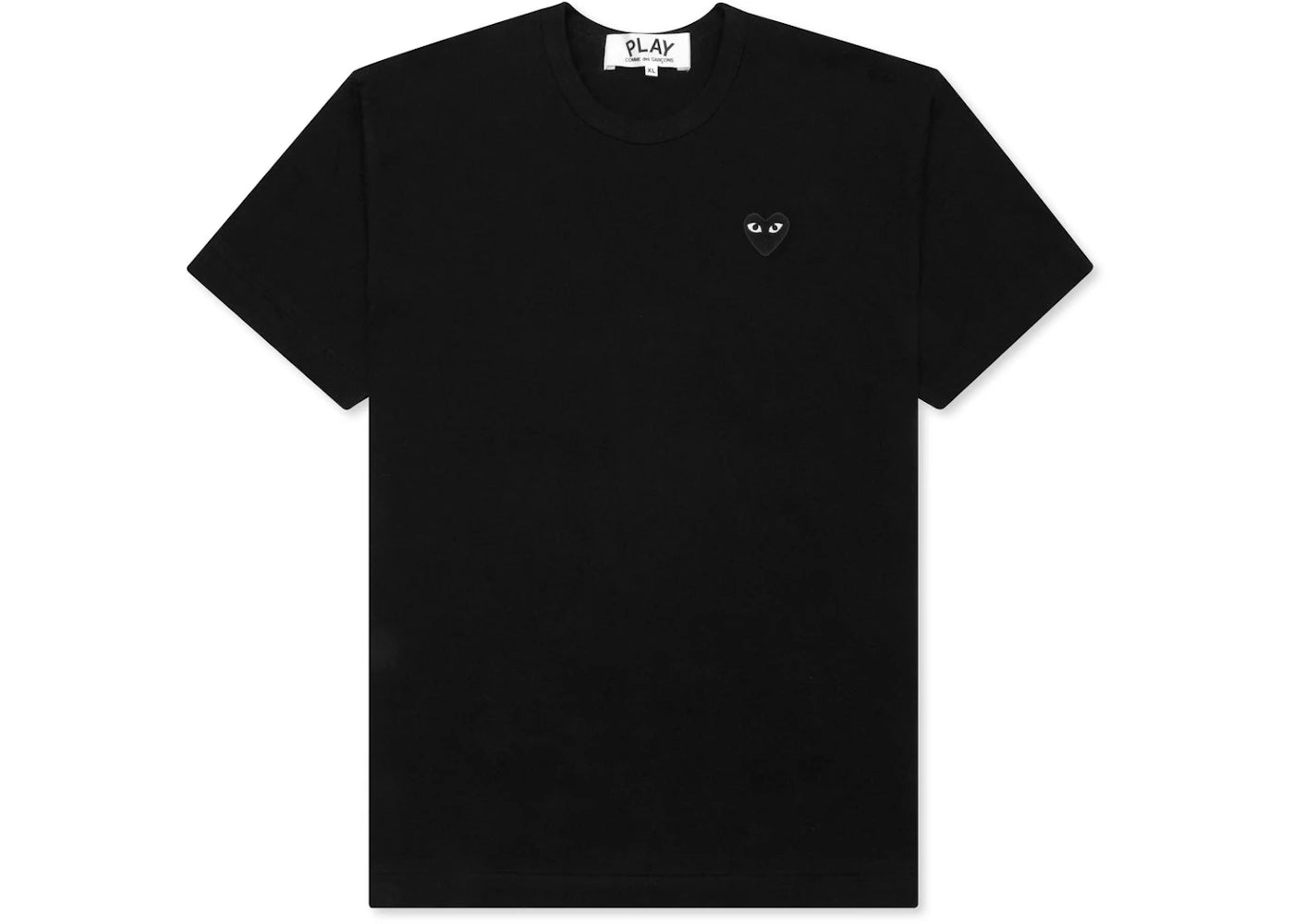 comme des garcons play black emblem t-shirt black