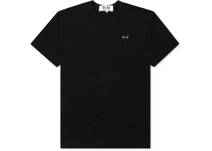 comme des garcons play black emblem t-shirt black