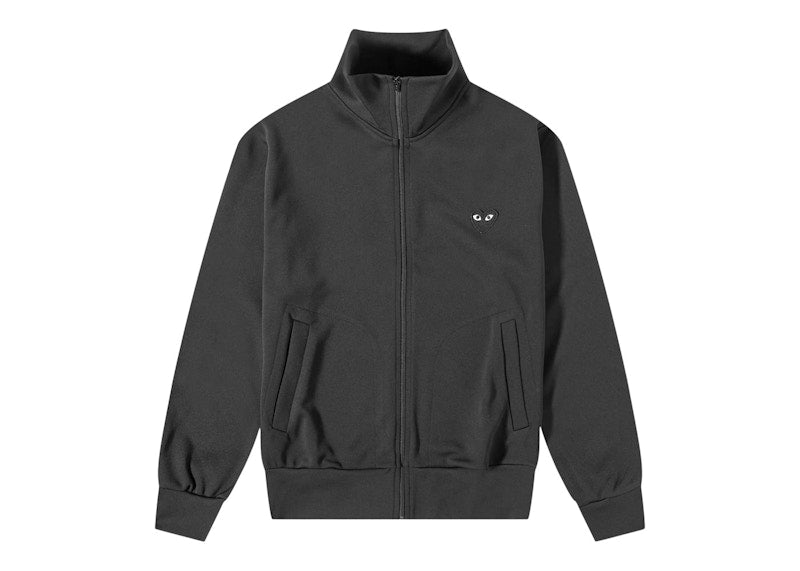Cdg Black Heart Back Print Track Top Black