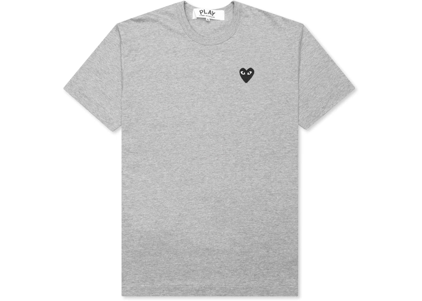 comme des garcons play black heart emblem t-shirt grey