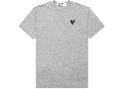 comme des garcons play black heart emblem t-shirt grey