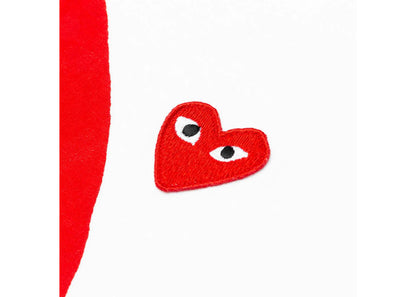 comme des garcons play camouflage mirror heart t-shirt white