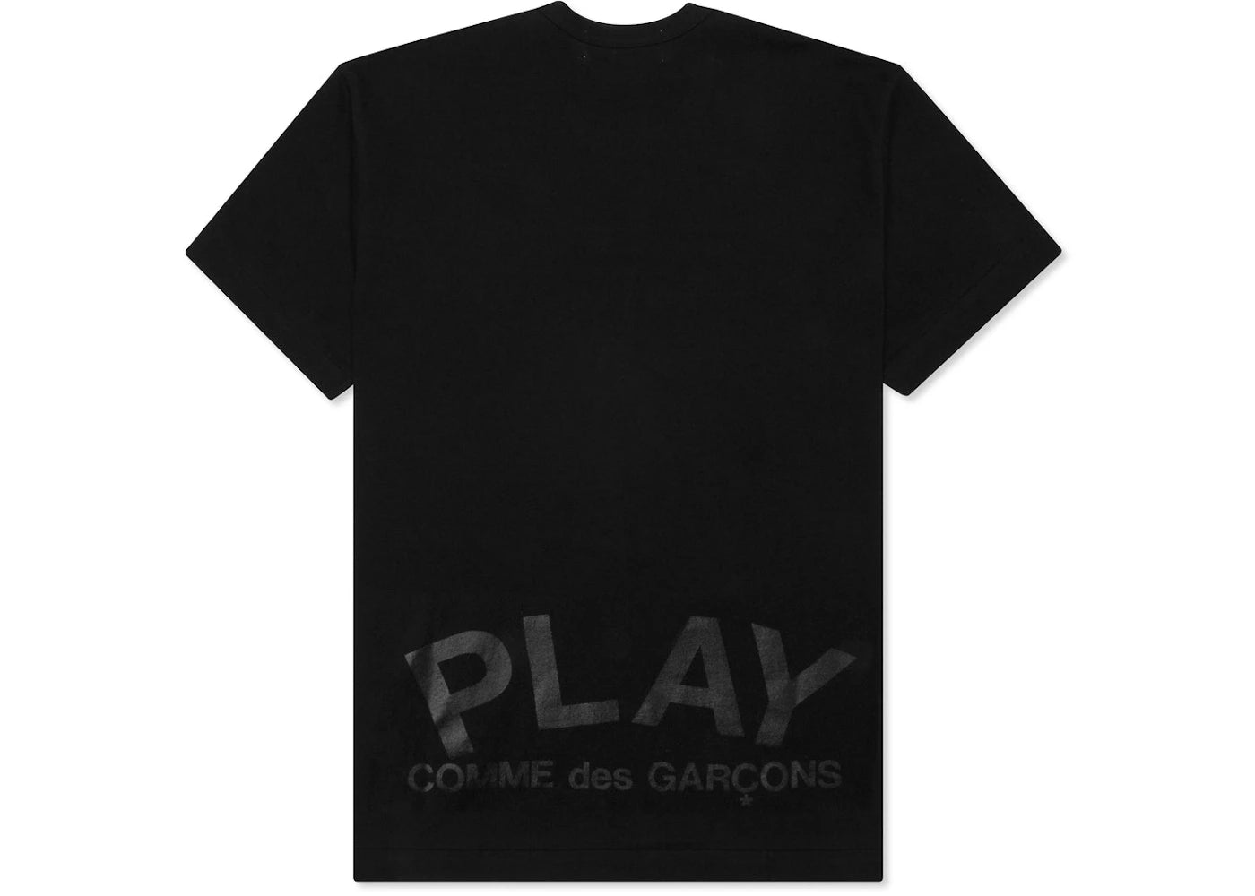 comme des garcons play double black hearts t-shirt black