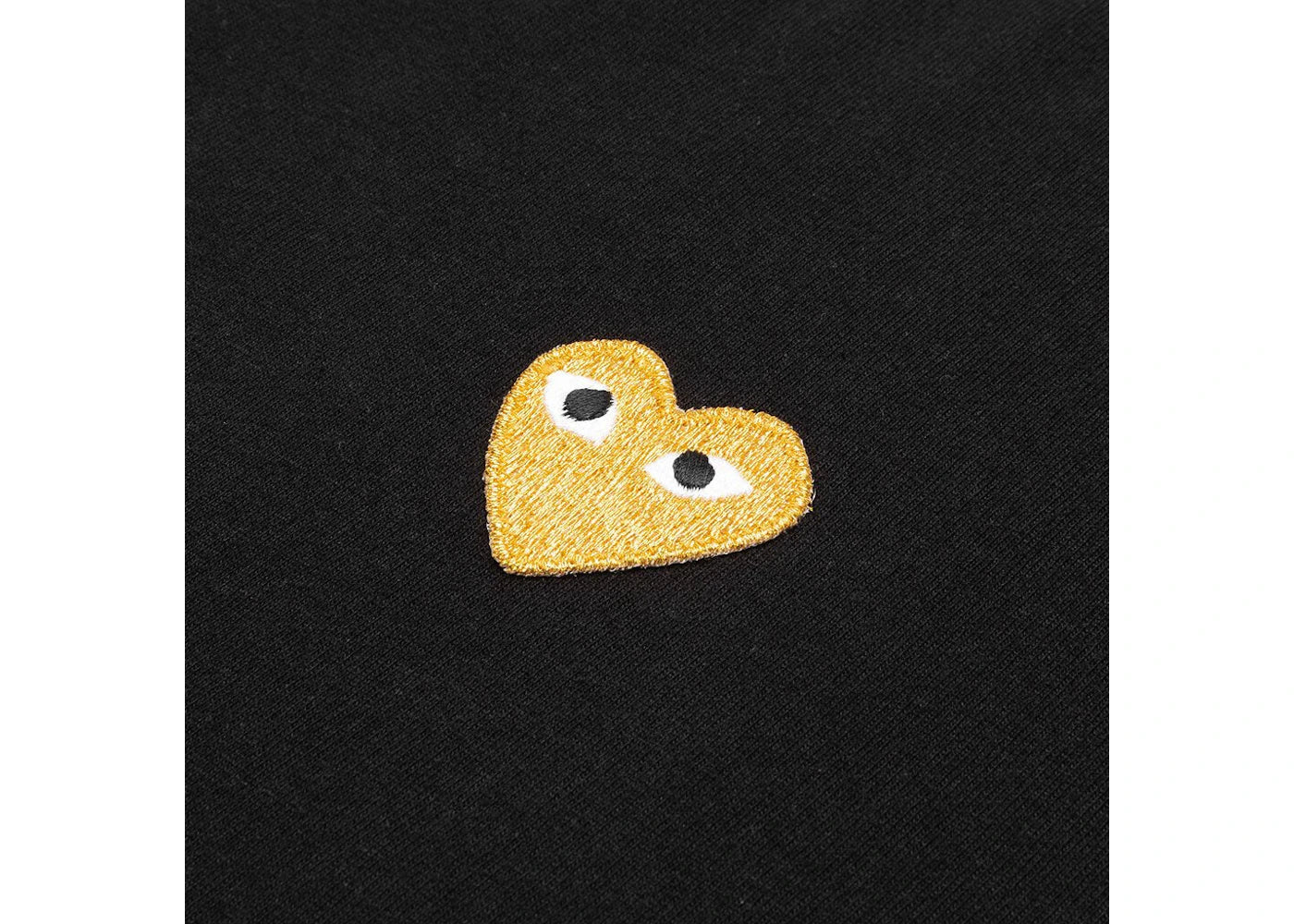 comme des garcons play gold heart t-shirt black