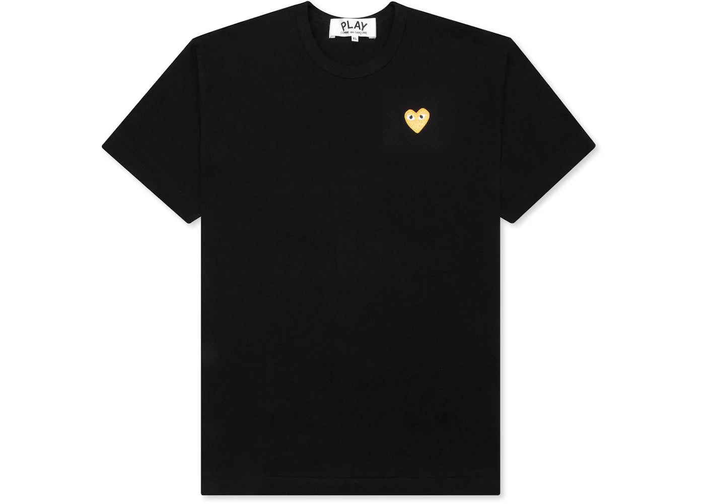comme des garcons play gold heart t-shirt black