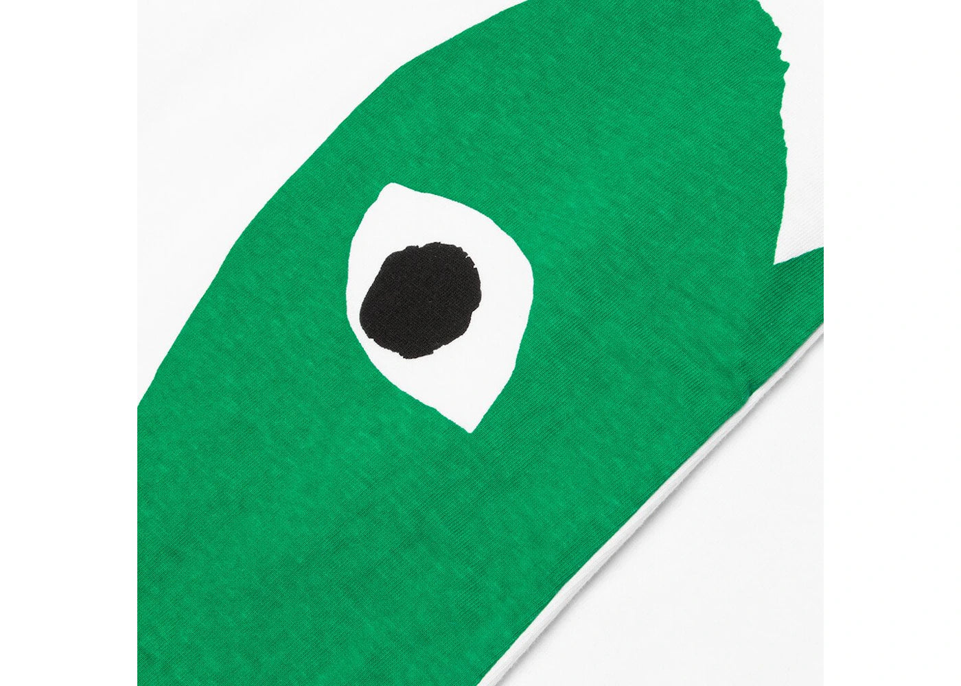 comme des garcons play green emblem heart t-shirt white