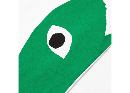 comme des garcons play green emblem heart t-shirt white