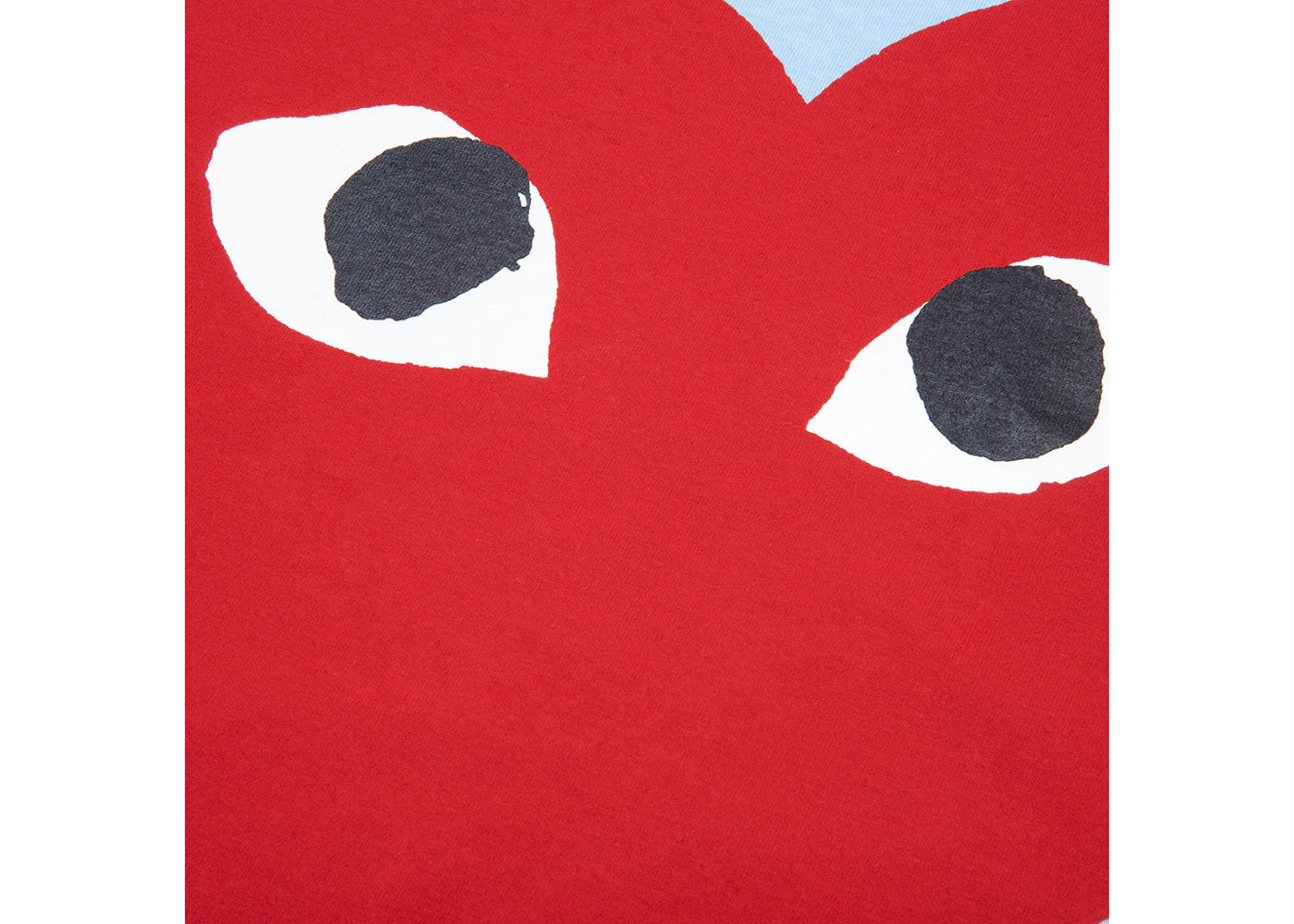 comme des garcons play pastelle red heart t-shirt blue