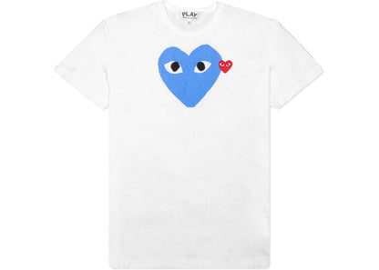 comme des garcons play red emblem heart t-shirt white/blue