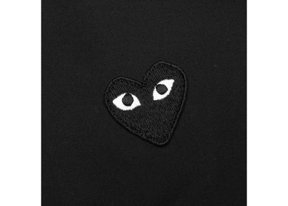 comme des garcons play women's black emblem button up shirt black