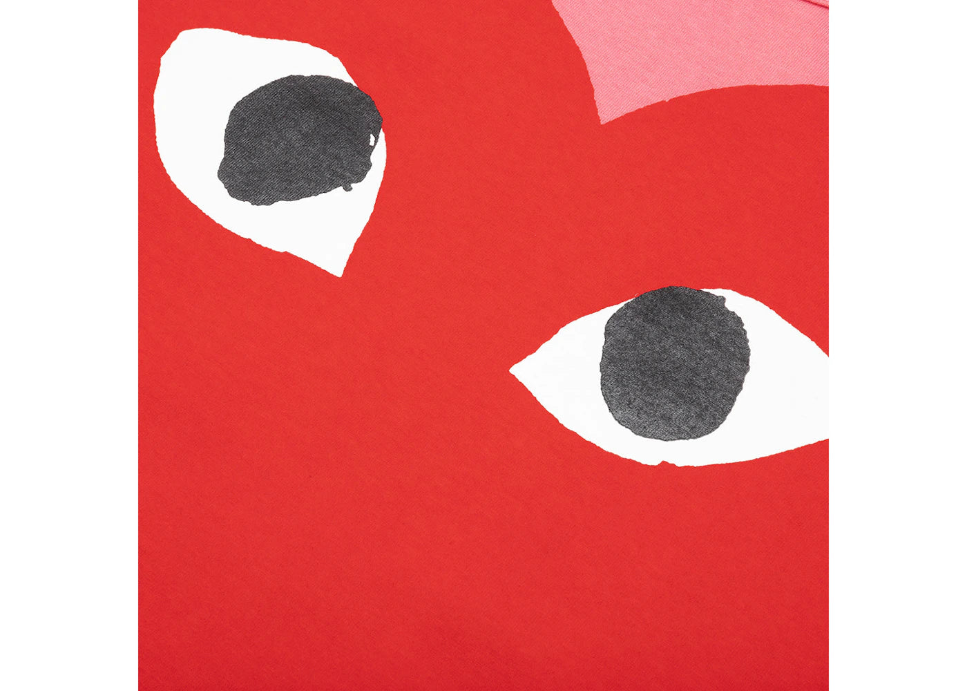 comme des garcons play women's pastelle red heart t-shirt pink
