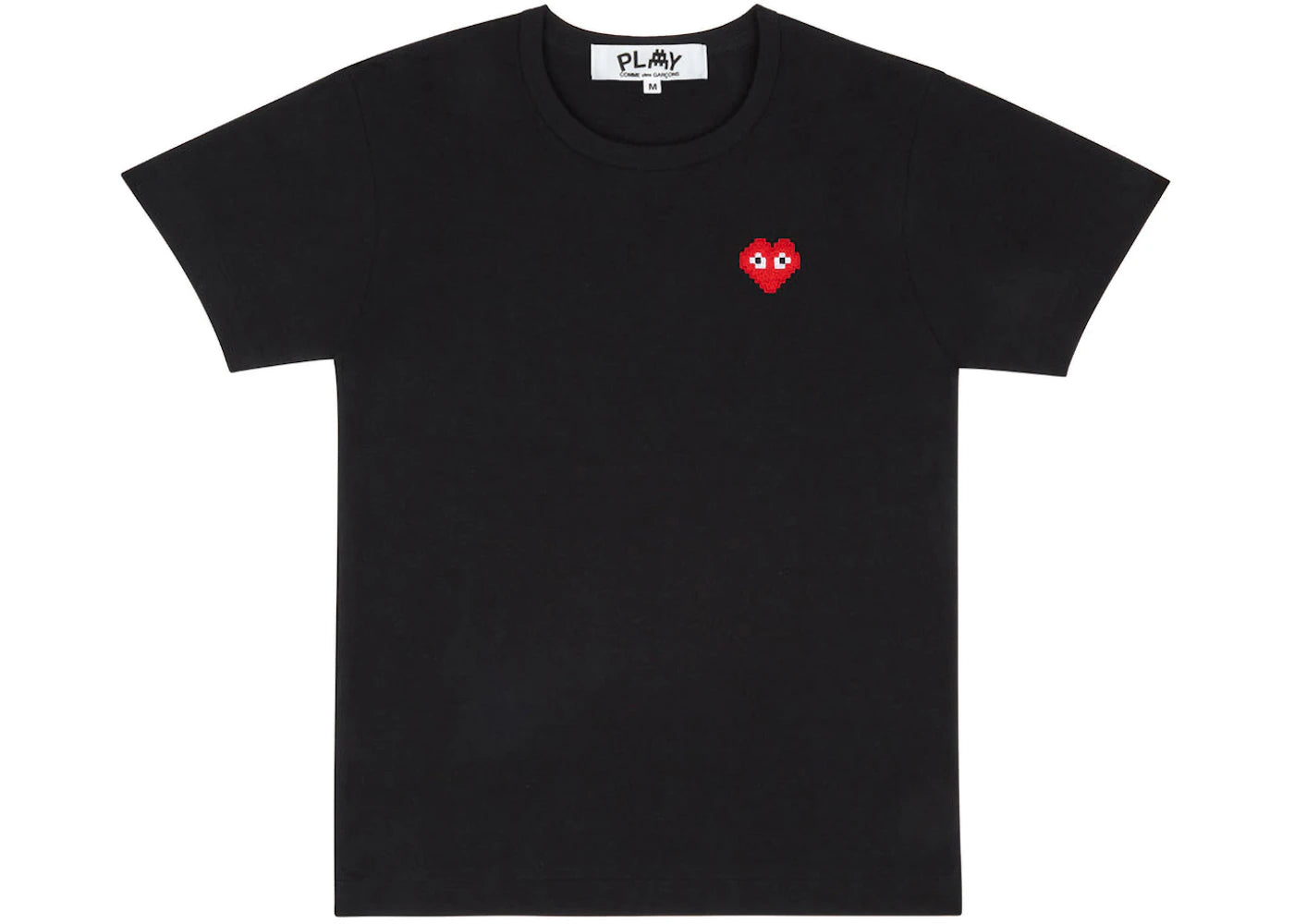comme des garcons play x invader t-shirt black