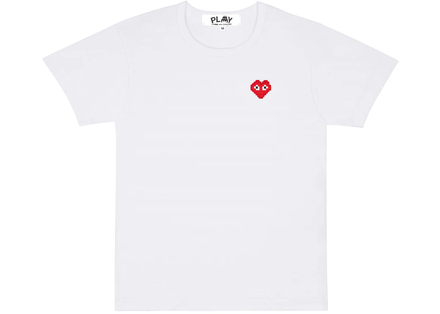 comme des garcons play x invader t-shirt white