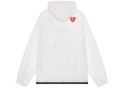 comme des garcons play x k-way claude full-zip jacket white