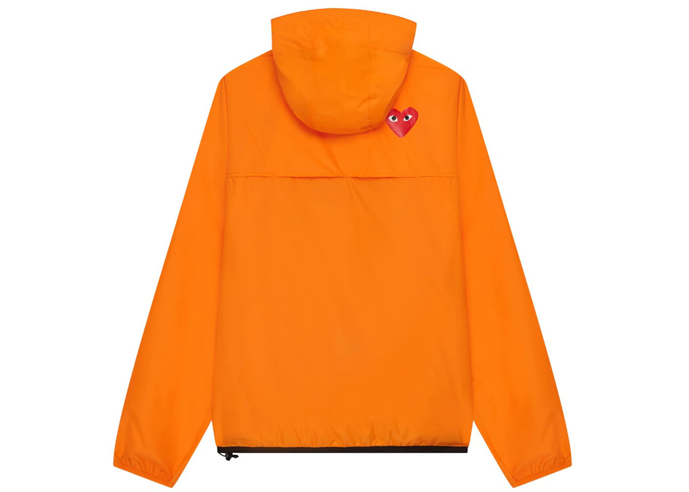 comme des garcons play x k-way claude half-zip jacket orange