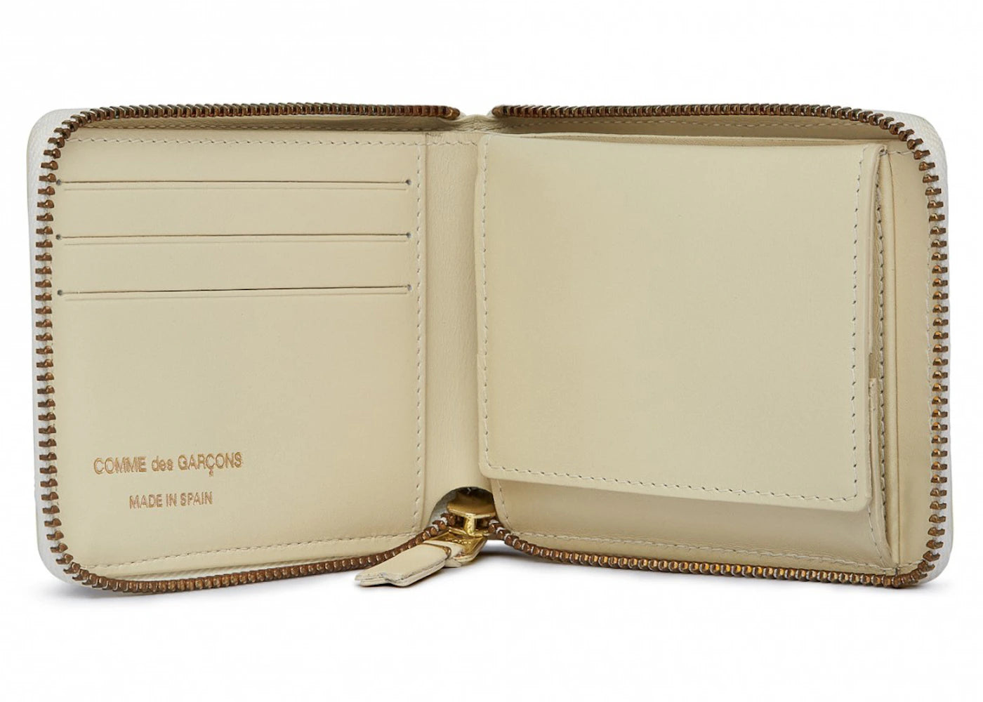 comme des garcons sa7100 classic plain wallet off-white 