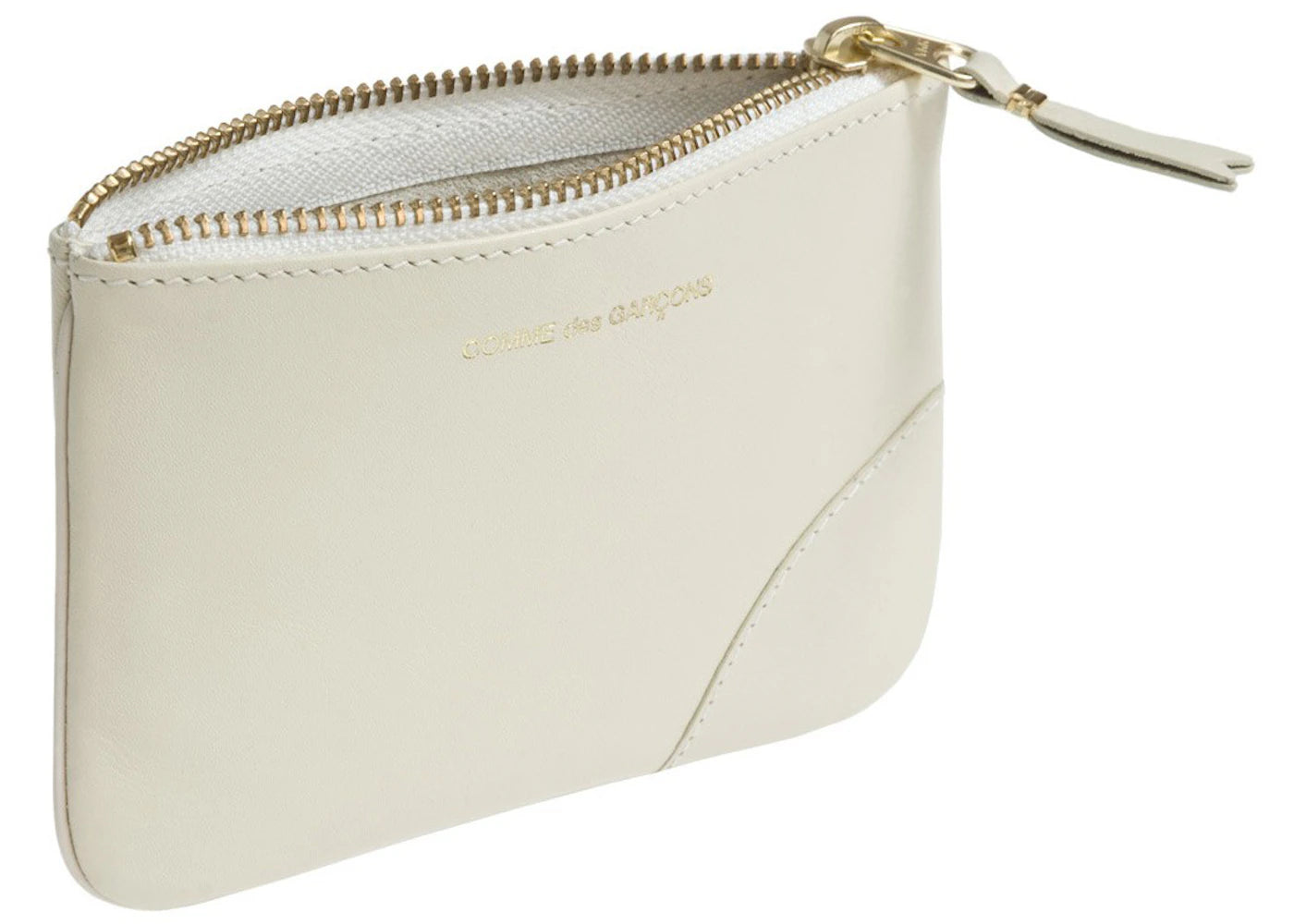 comme des garcons sa8100 classic plain wallet off-white 