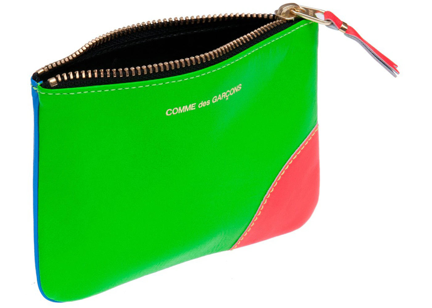 comme des garcons sa8100sf super fluo wallet green/blue 