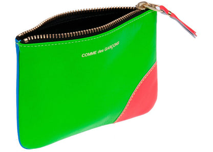 comme des garcons sa8100sf super fluo wallet green/blue 