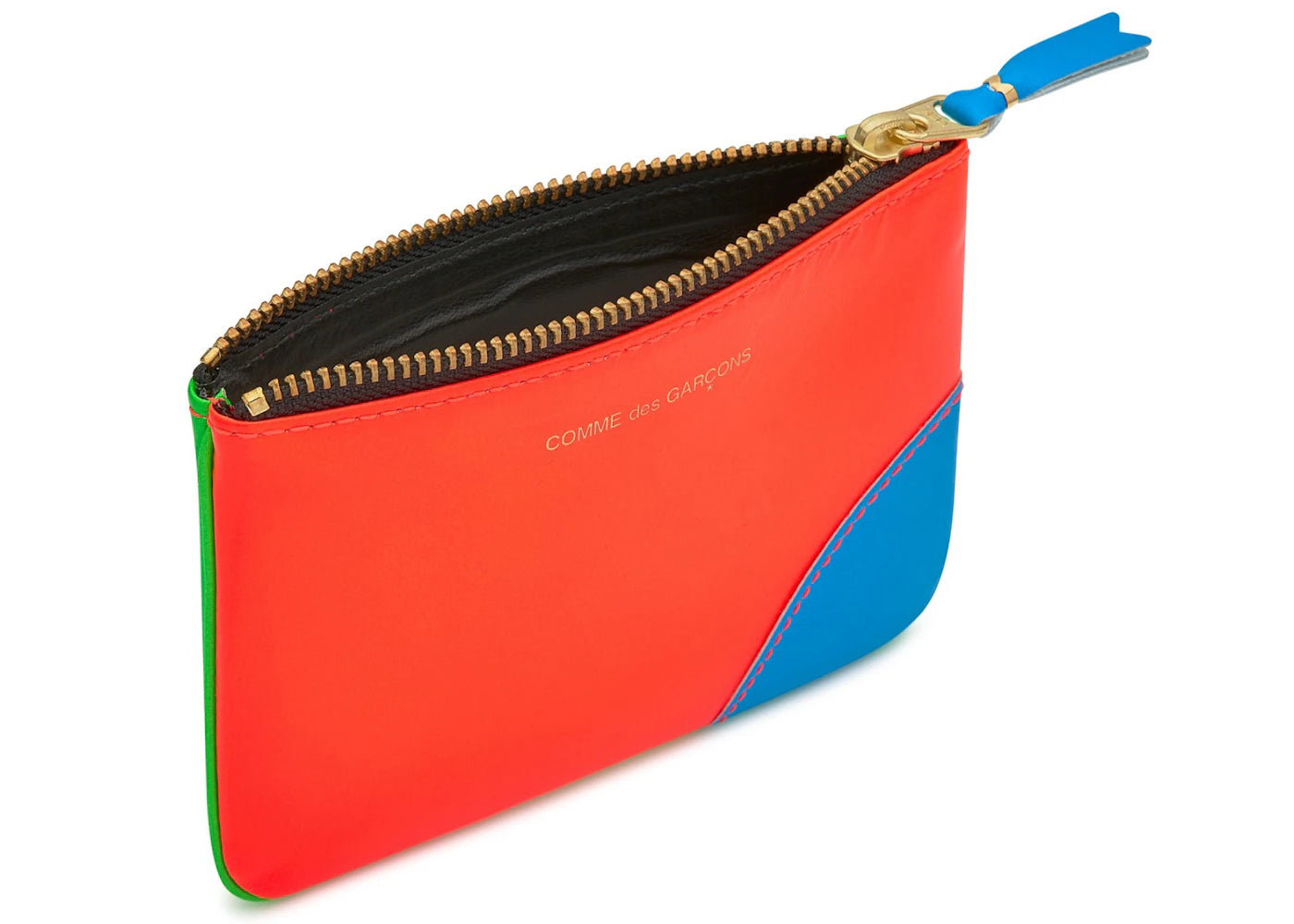 comme des garcons sa8100sf super fluo wallet orange/green 
