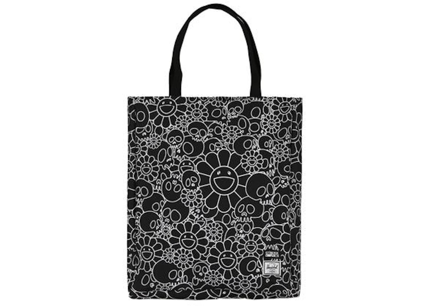 Takashi Murakami Skull & Flower Tote Black