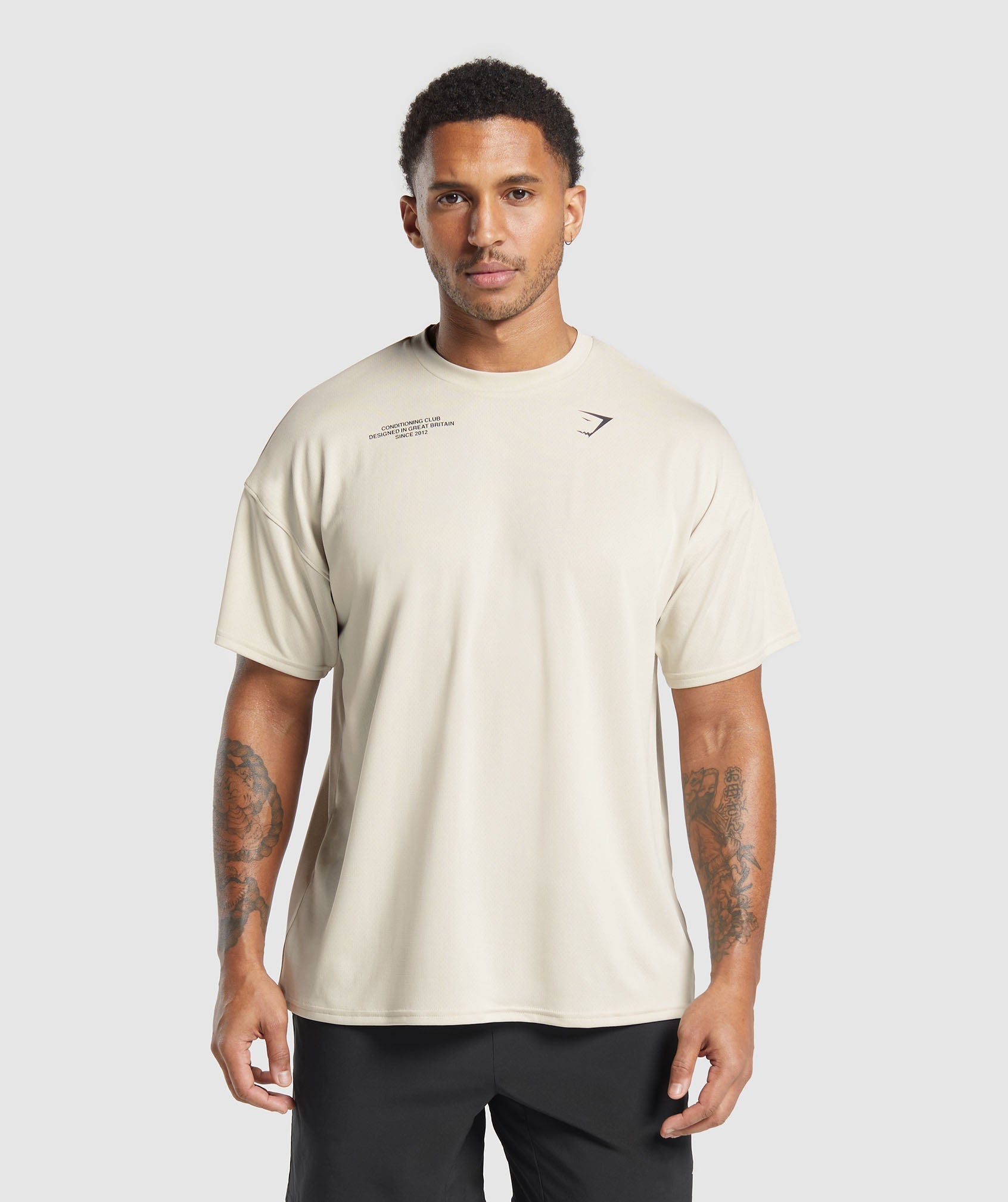 Gymshark Conditioning Club Oversized T-Shirt Pebble Grey