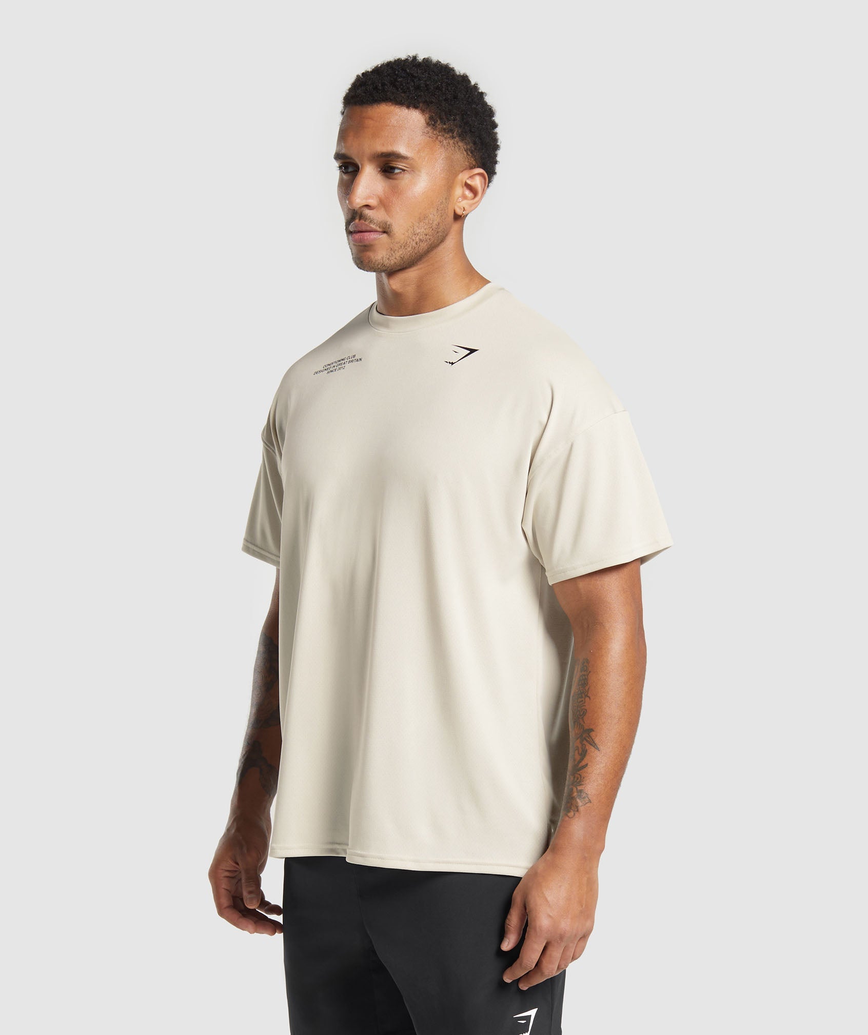 Gymshark Conditioning Club Oversized T-Shirt Pebble Grey