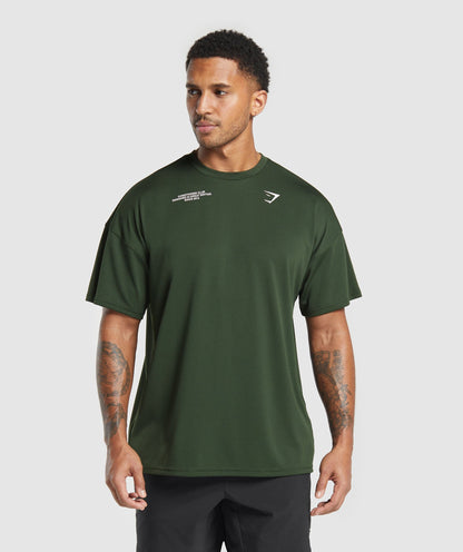 Gymshark Conditioning Club Oversized T-Shirt Trail Green