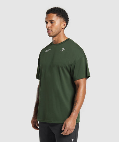 Gymshark Conditioning Club Oversized T-Shirt Trail Green