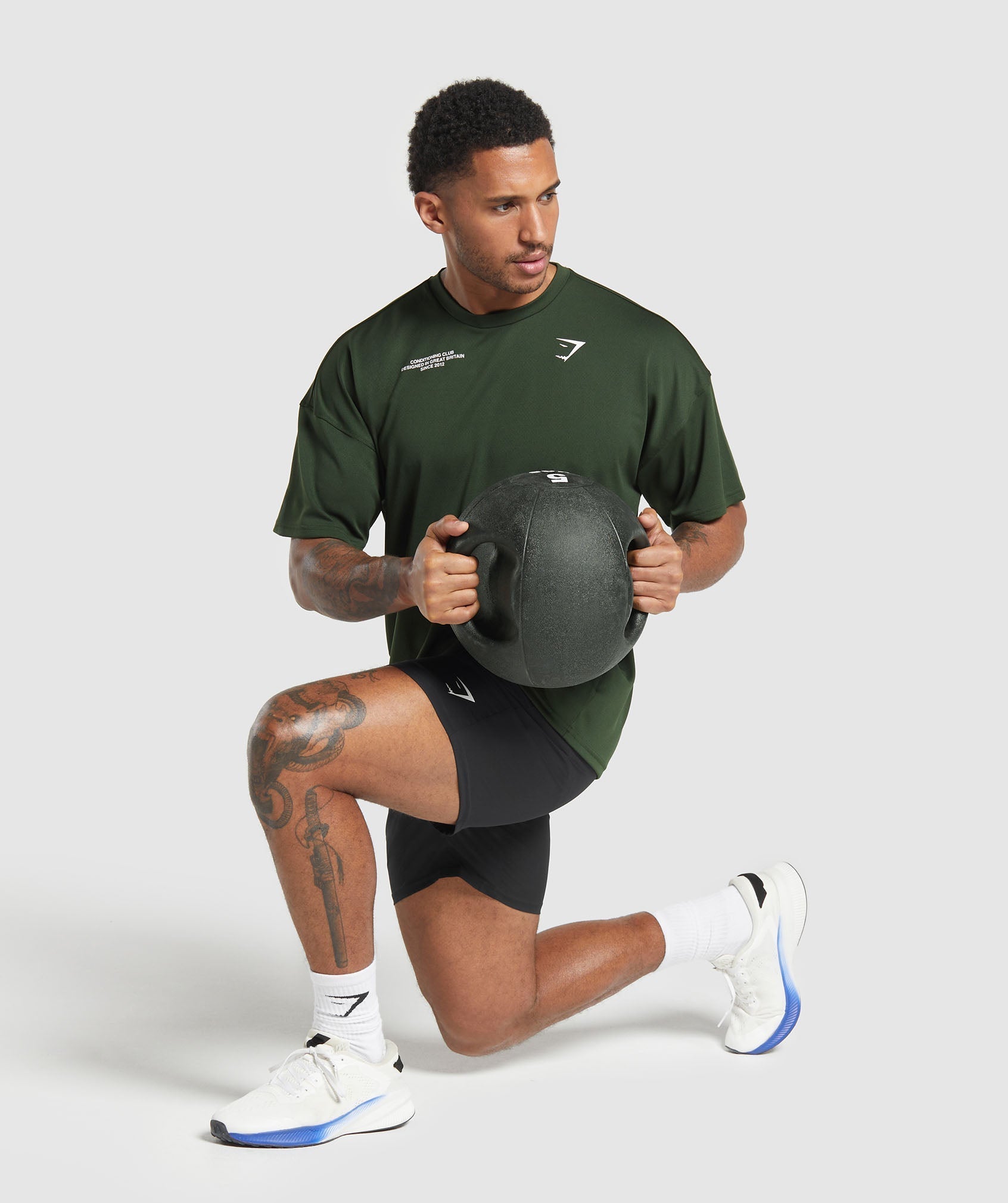 Gymshark Conditioning Club Oversized T-Shirt Trail Green