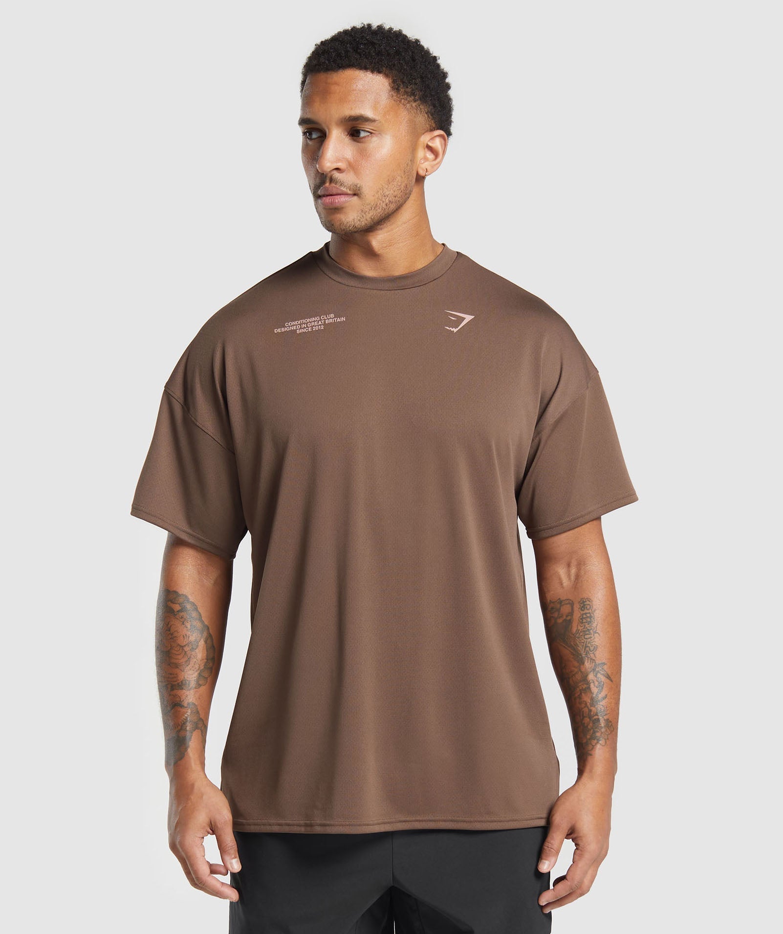 Gymshark Conditioning Club Oversized T-Shirt Walnut Brown