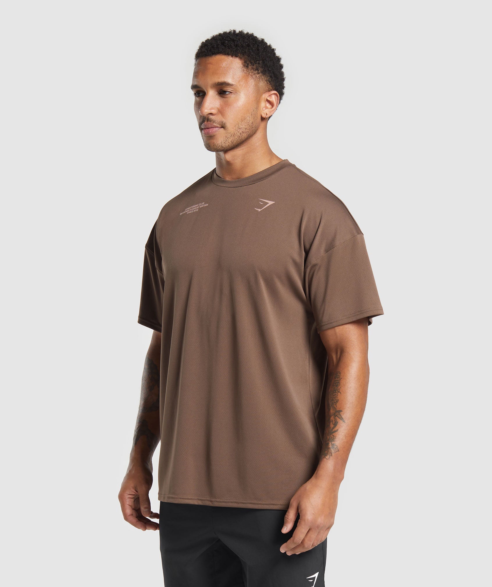 Gymshark Conditioning Club Oversized T-Shirt Walnut Brown