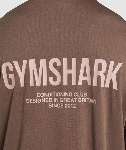 Gymshark Conditioning Club Oversized T-Shirt Walnut Brown