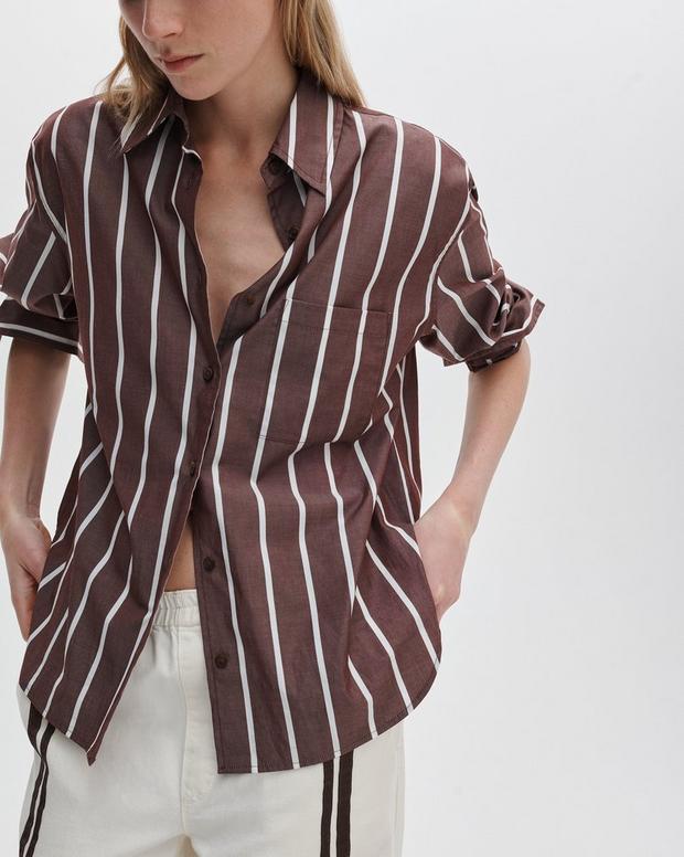 Rag & Bone Connie Striped Poplin Shirt